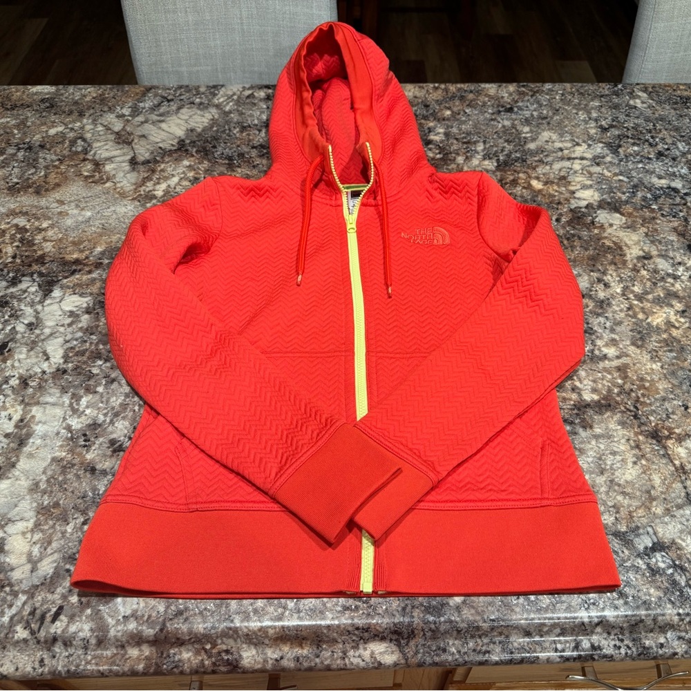 The North Face Women's Neon Red Hoodie Jacket